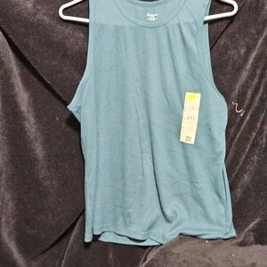 No Boundaries Teal Crewneck Tank Top